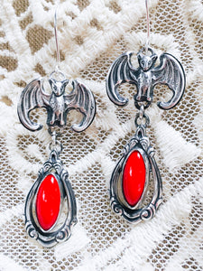 Crimson Chiroptera Earrings