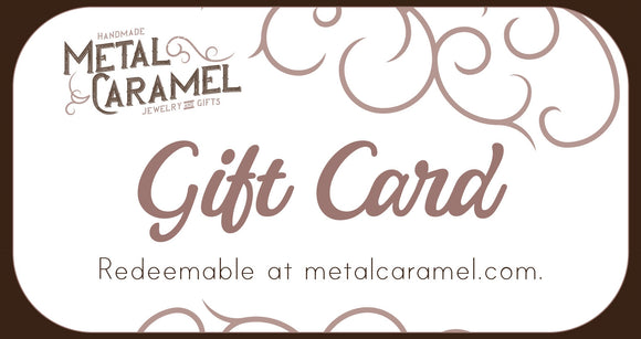 Metal Caramel Gift Card